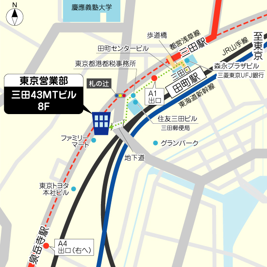 JPS本社/東京営業所地図